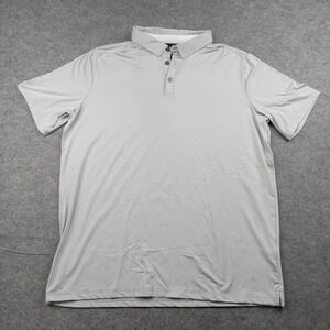 Anderson Ord Polo Shirt Mens XL Gray Solid Golf Performance Stretch Top
